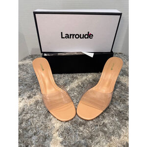 Women's Larroudé Heels, Tan & clear Size 9. NWT